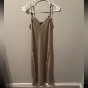 AllSaints Maxi Slip Dress XS Olive Green